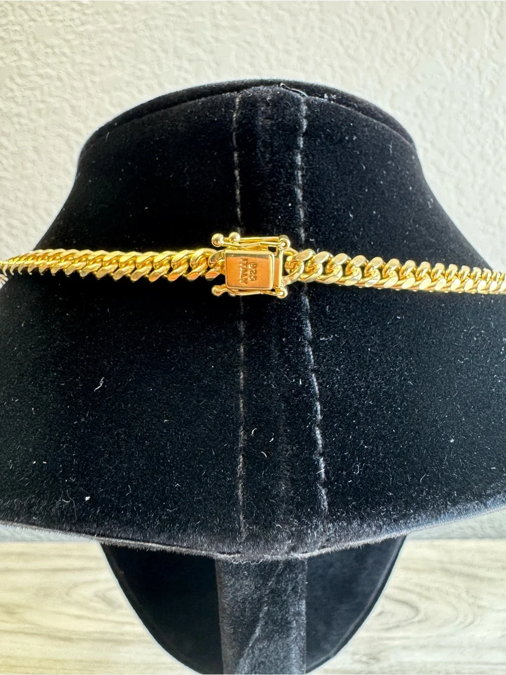 Heavy 32g Italian .925 Silver Cuban Link - 4.8MM Thick Gold Finish